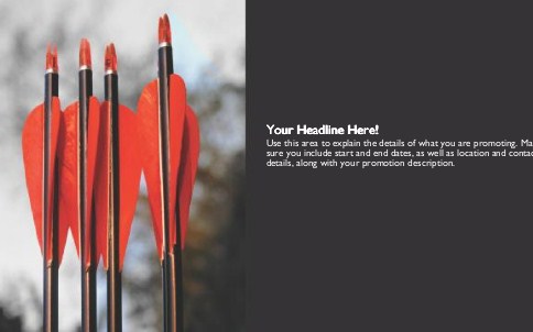 Archery Arrows Full Colour Oversized Postcards