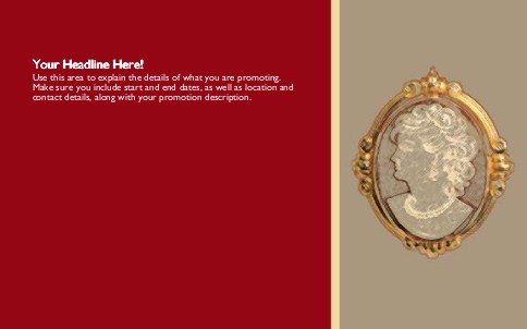 Cameo Pin Full Colour Oversized Postcards
