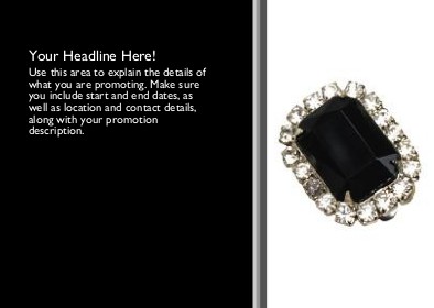 Black Jewelled Pin Full Colour Standard Sized Postcards