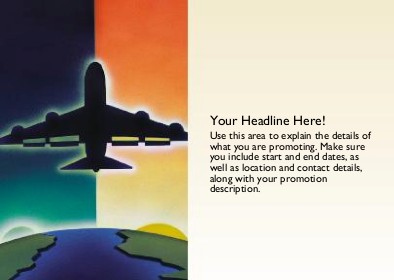 Jet Over the World Full Colour Standard Sized Postcards