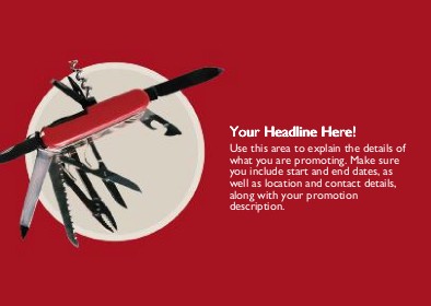 Swiss Army Knife Full Colour Standard Sized Postcards