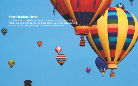Hot Air Balloons Full Colour Oversized Postcards