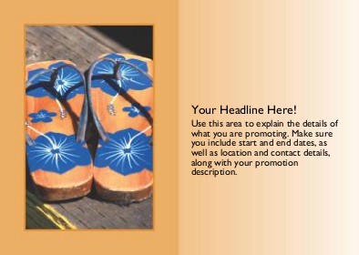 Beach Sandals Full Colour Standard Sized Postcards