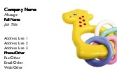 Dinosaur Baby Rattle Full Colour Business Cards