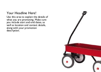 Little Red Wagon Full Colour Standard Sized Postcards