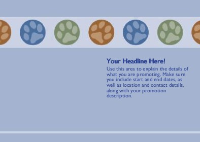 Paw Dots Full Colour Standard Sized Postcards