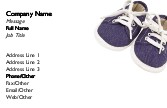 Baby Denim Trainers Full Colour Business Cards