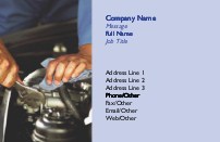 Mechanic Inside Engine Full Colour Business Cards