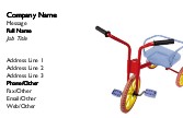 Multi-Coloured Tricycle Full Colour Business Cards