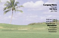 Palm Tree and Green Grass Full Colour Magnetic Business Cards