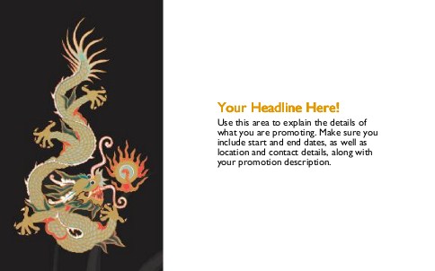 Fire Eating Dragon Full Colour Oversized Postcards