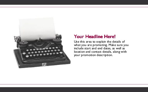 Manual Typewriter Full Colour Oversized Postcards