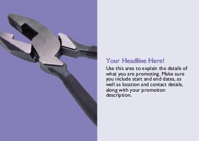 Black Handled Pliers Full Colour Standard Sized Postcards