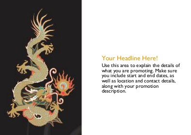 Fire Eating Dragon Full Colour Standard Sized Postcards