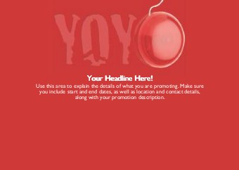 Red YoYo Full Colour Standard Sized Postcards