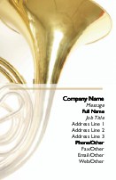French Horn Full Colour Business Cards
