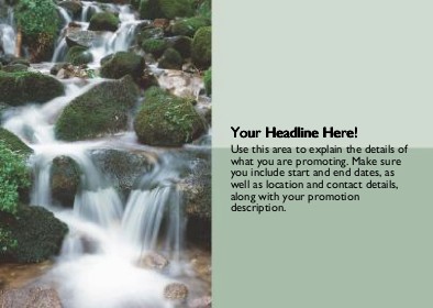 Water Flowing Over Rocks Full Colour Standard Sized Postcards
