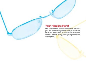 Red Eyeglass Full Colour Standard Sized Postcards