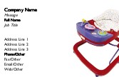 Baby's Walker Full Colour Business Cards