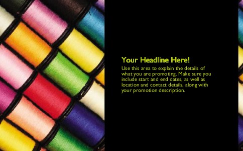 Coloured Spools Full Colour Oversized Postcards