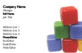 Plastic Baby Blocks Full Colour Business Cards