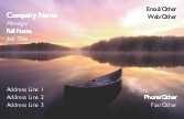 Canoe at Sunset Full Colour Magnetic Business Cards
