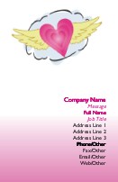 Heart with Wings Full Colour Business Cards