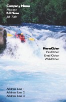 Whitewater Rafting Full Colour Business Cards