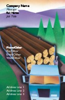 Logging Lorry Illustration Full Colour Business Cards