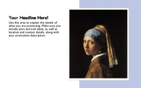 Girl With a Pearl Earring Full Colour Oversized Postcards