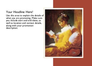 A Young Girl Reading Full Colour Standard Sized Postcards