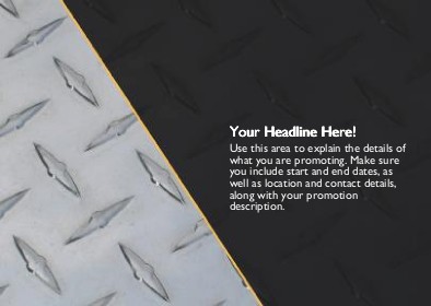 Diamond Plate Edge Full Colour Standard Sized Postcards