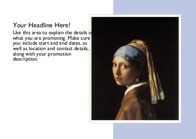 Girl With a Pearl Earring Full Colour Standard Sized Postcards