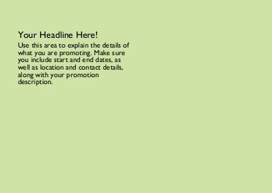 Solid Light Green Full Colour Standard Sized Postcards