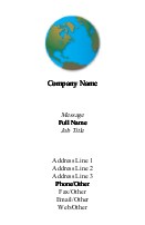 Colourful World Full Colour Business Cards
