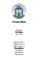 Tri-Coloured House Full Colour Business Cards