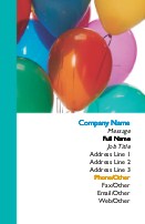 Coloured Balloons Full Colour Business Cards