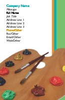 Artist's Palette Full Colour Business Cards