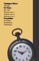 Timepiece Full Colour Business Cards