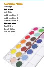 Watercolour Set Full Colour Business Cards