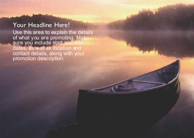 Canoe at Sunset Full Colour Standard Sized Postcards