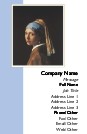 Girl With a Pearl Earring Recycled Business Cards
