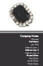 Black Jewelled Pin Full Colour Business Cards
