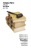 Books and Gavel Recycled Business Cards