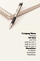 Notebook and Pen Full Colour Business Cards