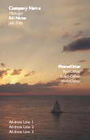 Yacht in Sunset Full Colour Business Cards