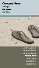 Flip-flops on the Beach Full Colour Business Cards