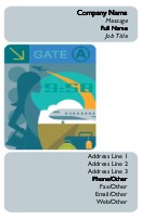 Aeroport Scene Full Colour Business Cards