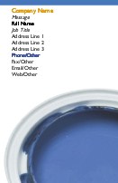 Tin of Paint Full Colour Business Cards