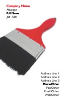 Paint Brush Full Colour Business Cards